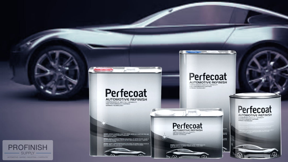 Professional automotive refinish paint system Perfecoat by Yatu, featuring high-quality coatings for body shops and refinish professionals.