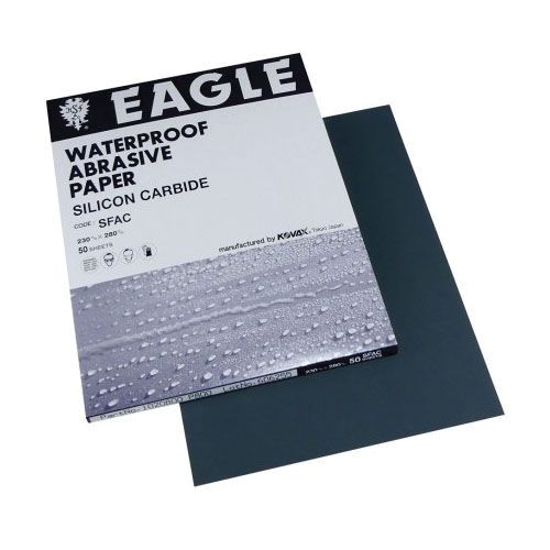 Box of 50 Eagle 2000 grit waterproof sandpapers 9x11