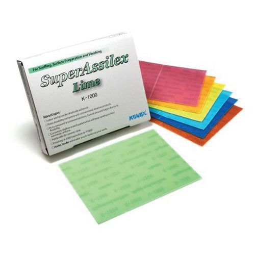 Kovax Super Assilex K1500 Sky Abrasive Sheets – Flexible Surface Prep Box of 25