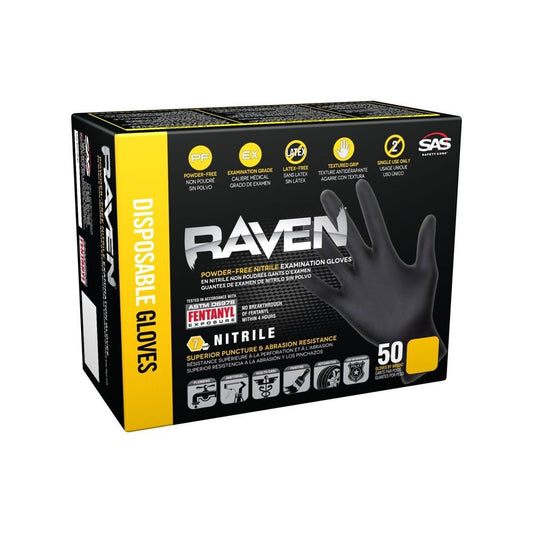 SAS 66518-01 LRG RAVEN 6ML PF NITRILE GLOVE BOX 50